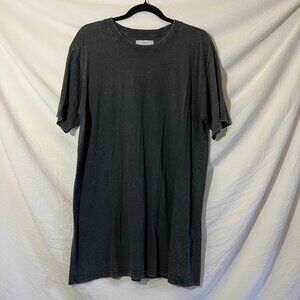Cotton On Dark Grey Loose Fit Mens T-Shirt, Size Medium,